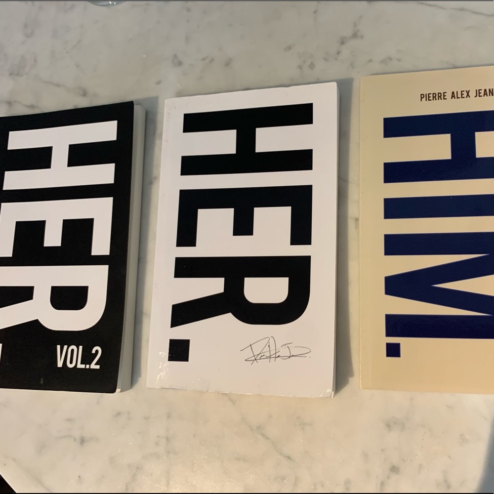 3 Poetry Books - Her Her Him. Good Condition